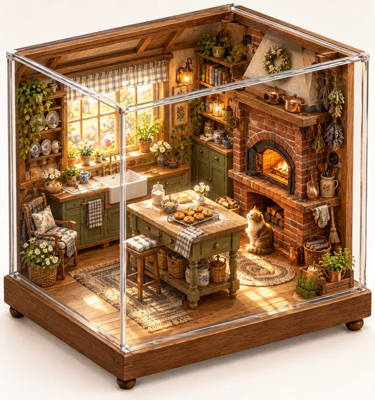 Cats In Cozy Homes Miniature Dioramas