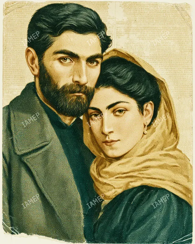 Vintage Editorial Portrait Paintings