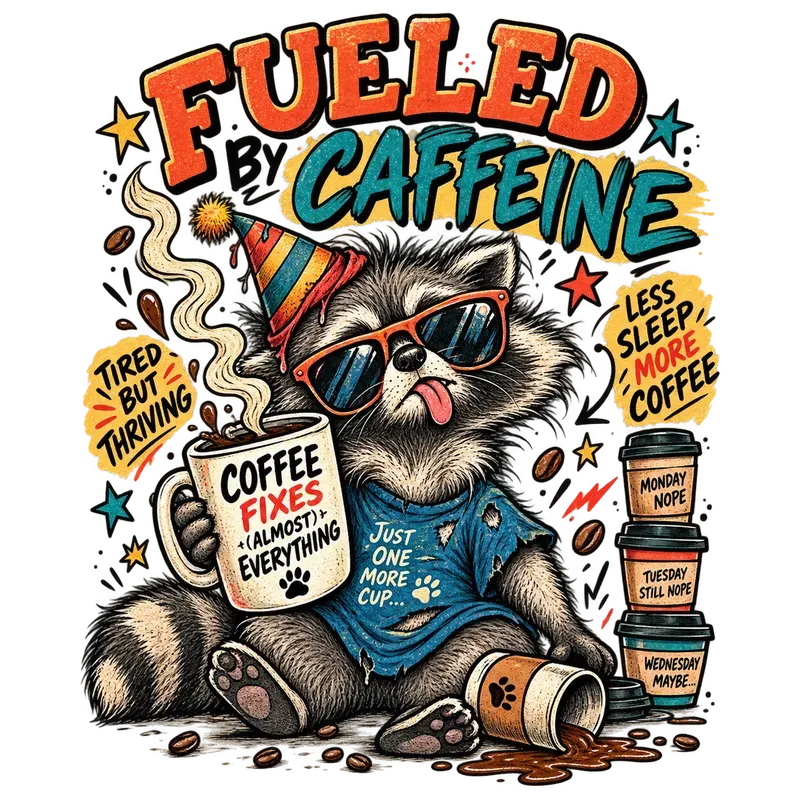 Retro Coffee Character Tshirts