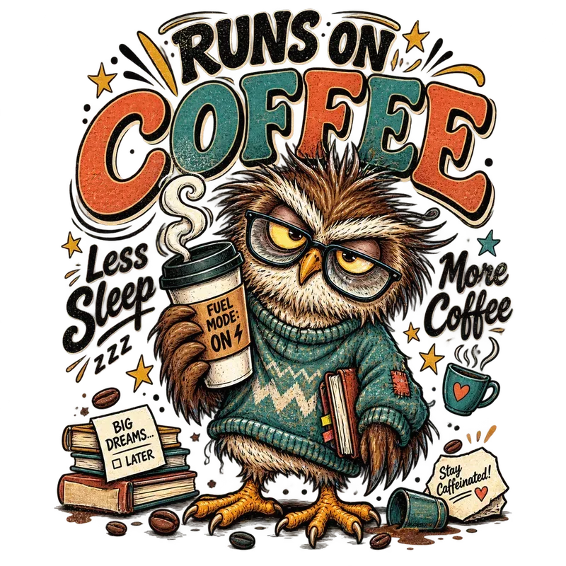 Retro Coffee Character Tshirts