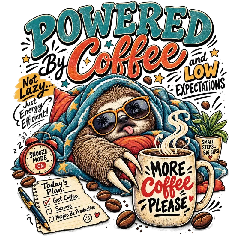 Retro Coffee Character Tshirts