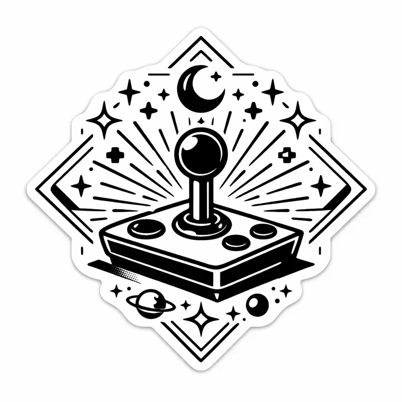 Minimal Celestial Game Stickers