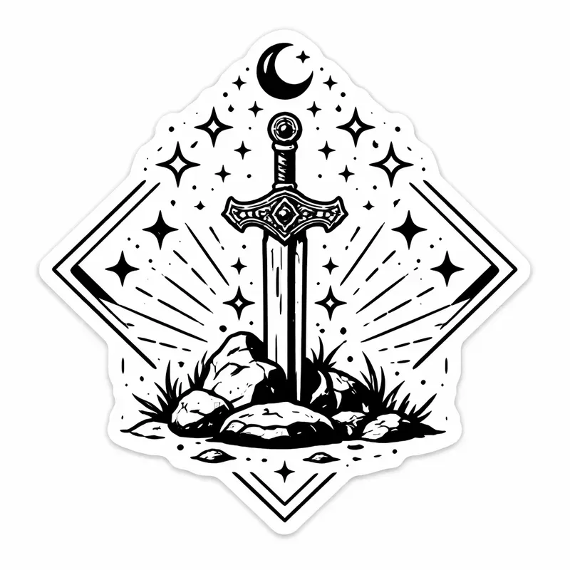 Minimal Celestial Game Stickers