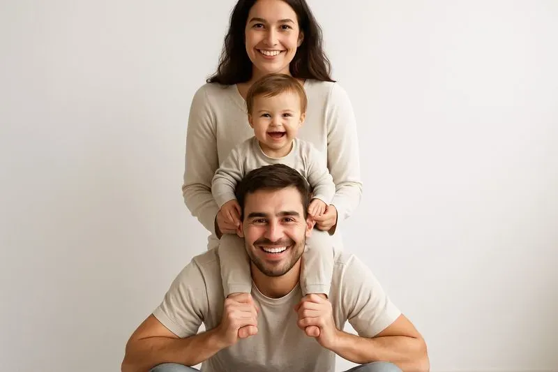 Playful Family Studio Portraits