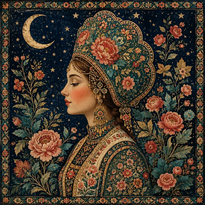 Celestial Folk Floral Art