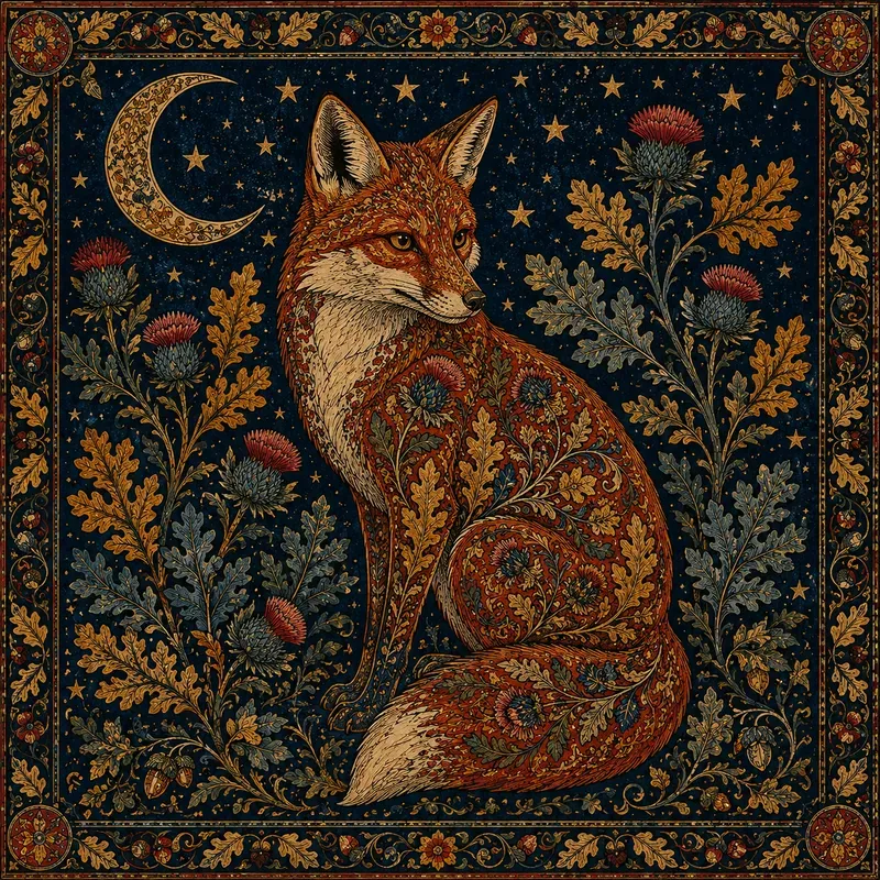 Celestial Folk Floral Art