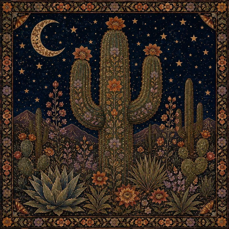 Celestial Folk Floral Art