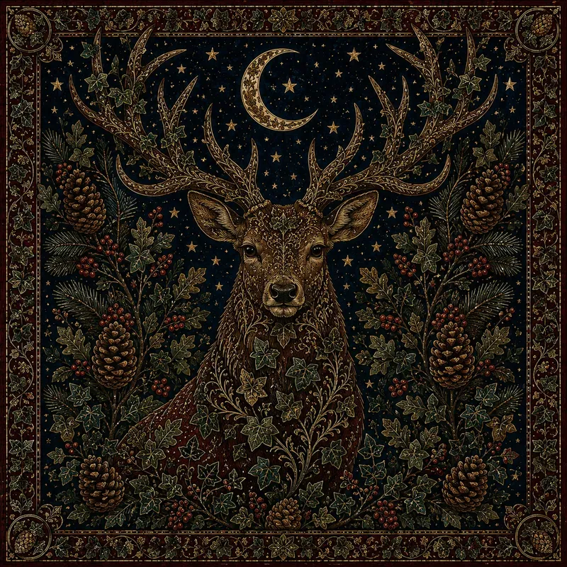 Celestial Folk Floral Art