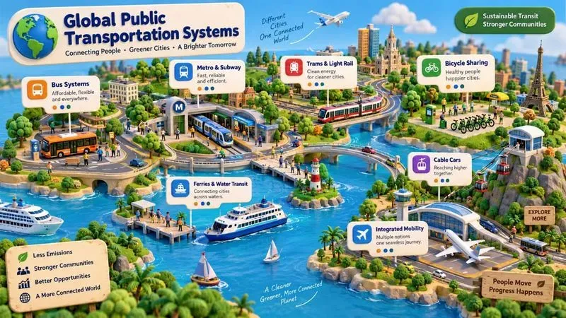 Global Isometric Map Infographics