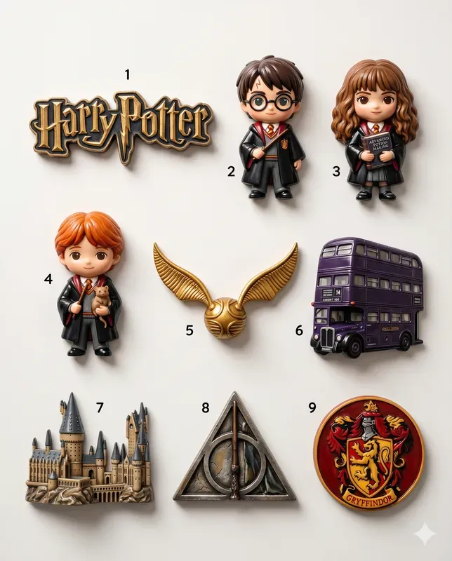 3D Pop Culture Fridge Magnet Sets