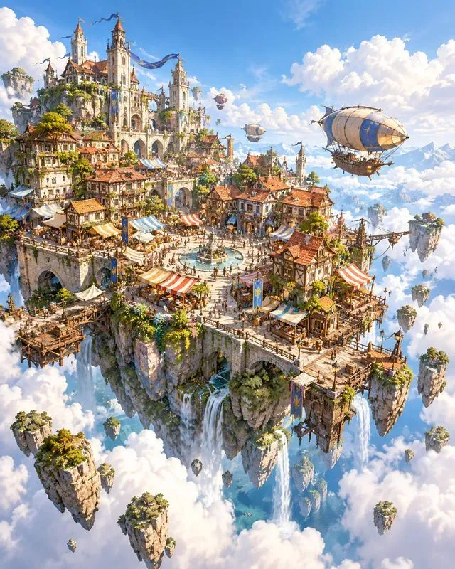 Fantasy Sky Island Visuals
