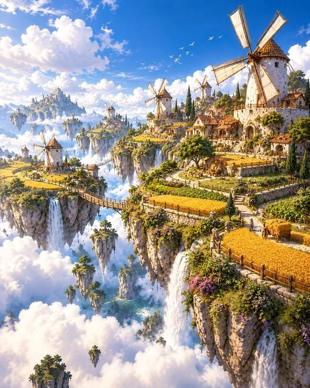 Fantasy Sky Island Visuals