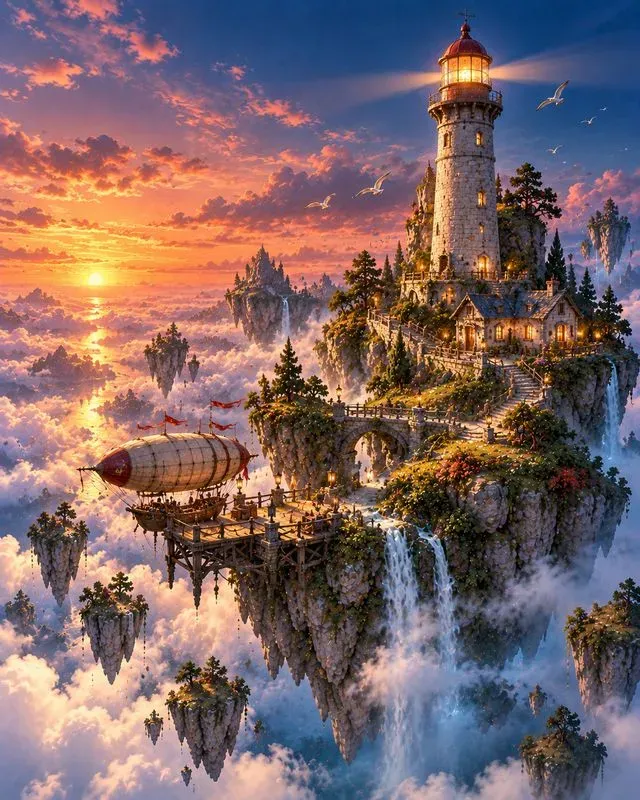Fantasy Sky Island Visuals