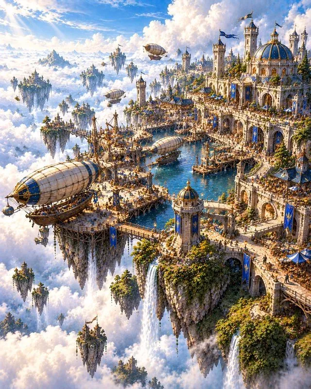 Fantasy Sky Island Visuals