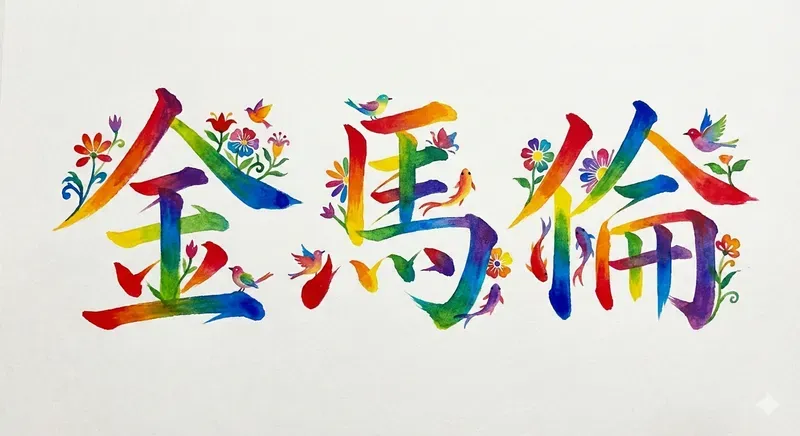 Names In Chinese Rainbow Calligraphy