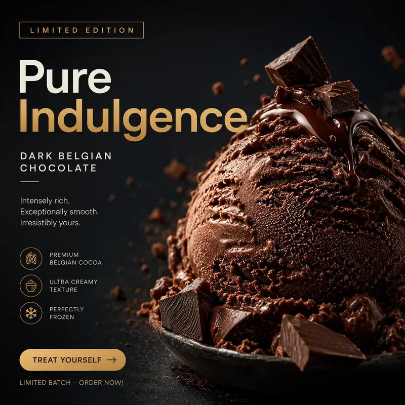 Premium Ice Cream Ad Social Assets