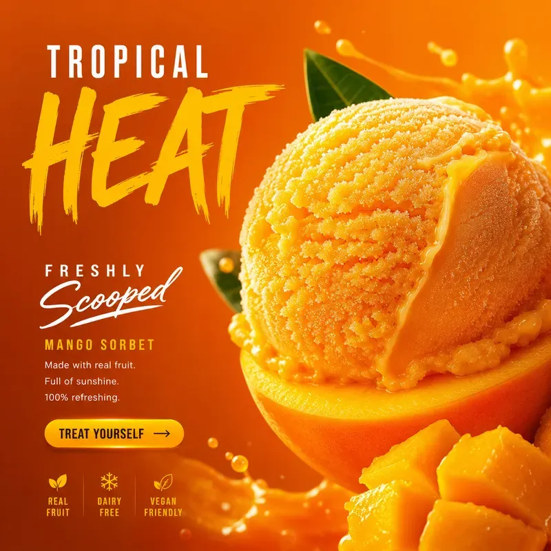 Premium Ice Cream Ad Social Assets