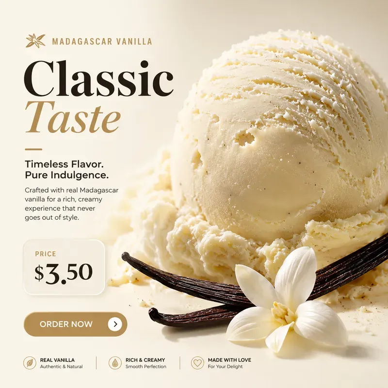 Premium Ice Cream Ad Social Assets