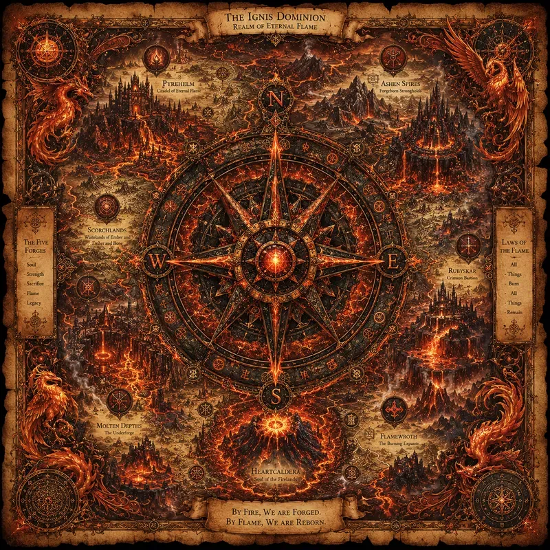 Arcane Elemental Compass Cartography