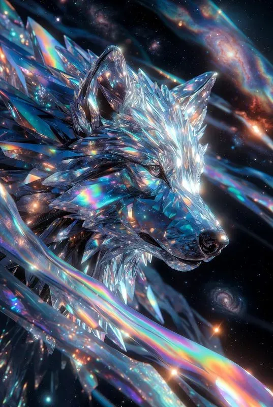 Cosmic Crystal Beast Portraits
