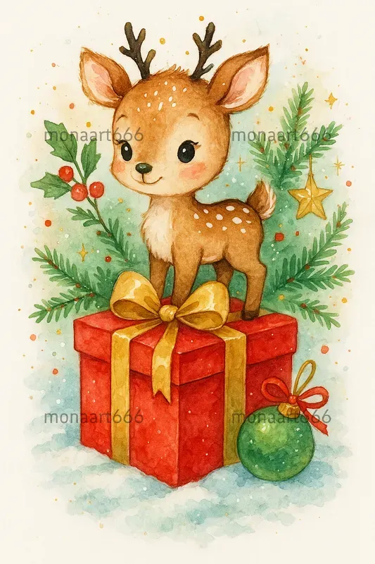 Whimsical Holiday Watercolors