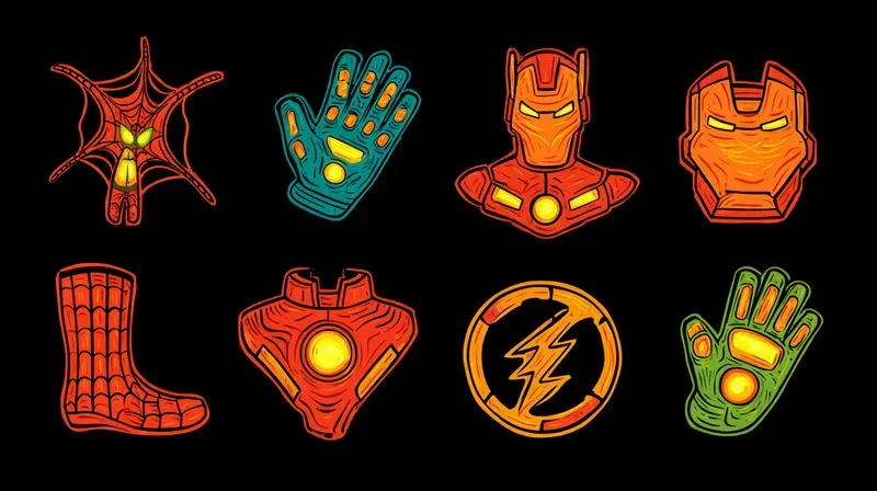 Handdrawn Superhero Comic Doodles