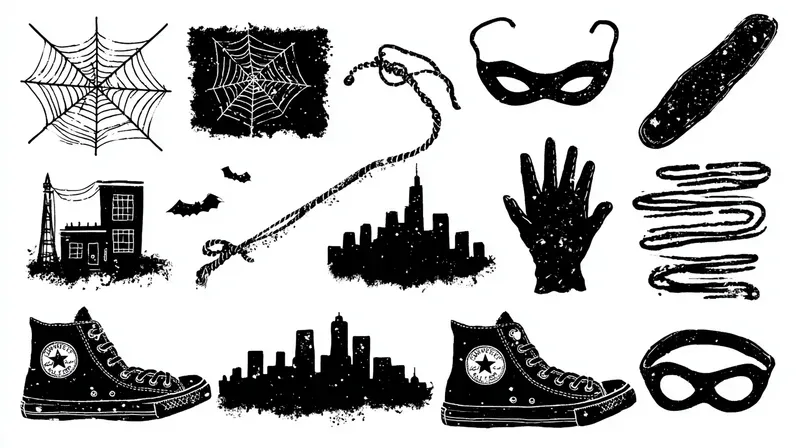Handdrawn Superhero Comic Doodles