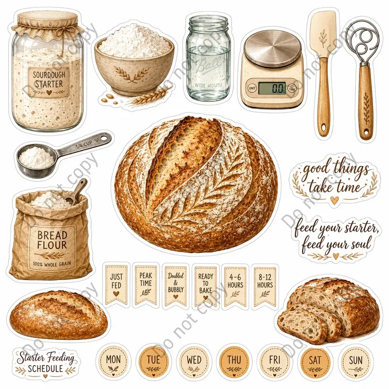 Sourdough Baking Sticker Sheets