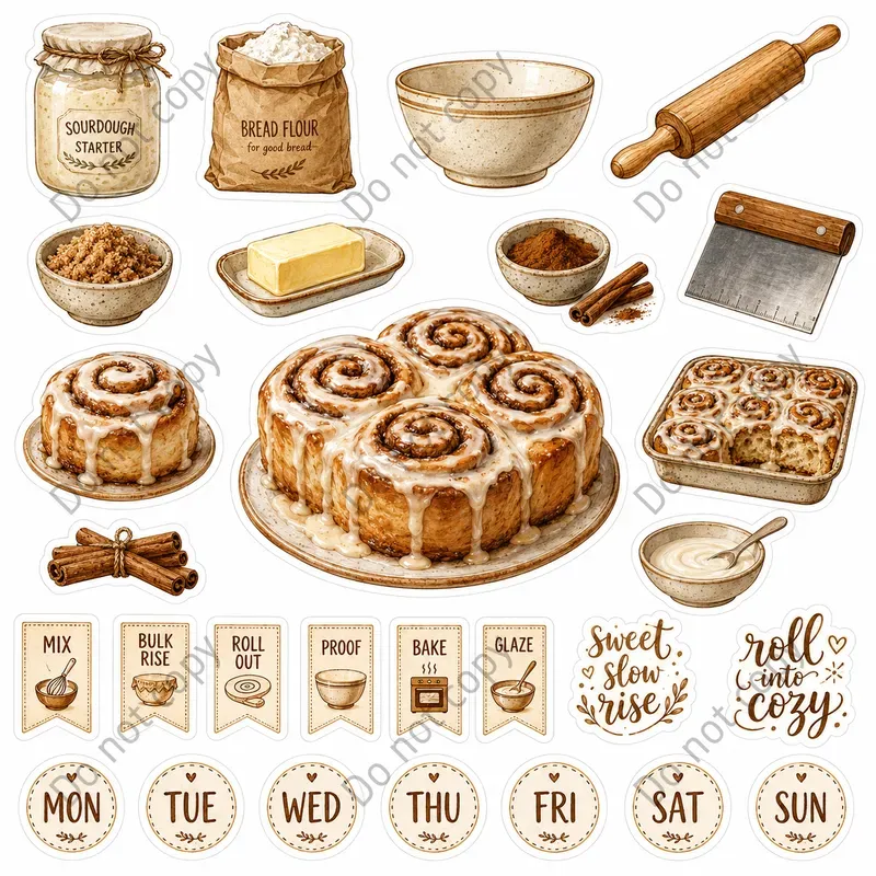 Sourdough Baking Sticker Sheets
