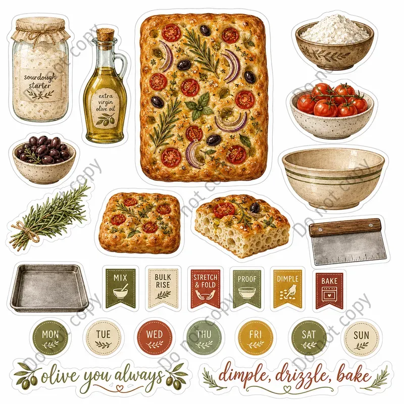 Sourdough Baking Sticker Sheets