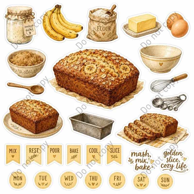 Sourdough Baking Sticker Sheets