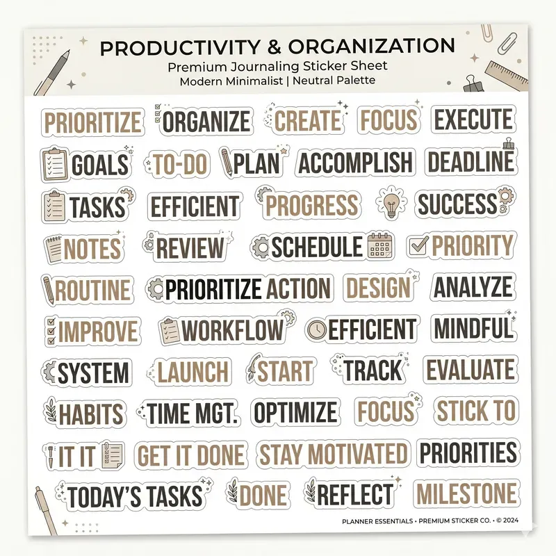 Journaling Word Stickers Generator