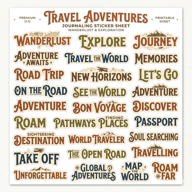 Journaling Word Stickers Generator
