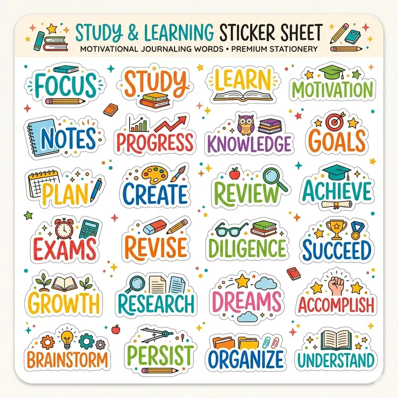 Journaling Word Stickers Generator
