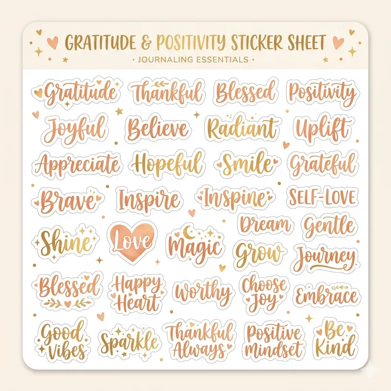 Journaling Word Stickers Generator