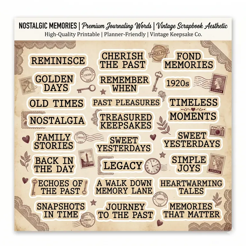 Journaling Word Stickers Generator