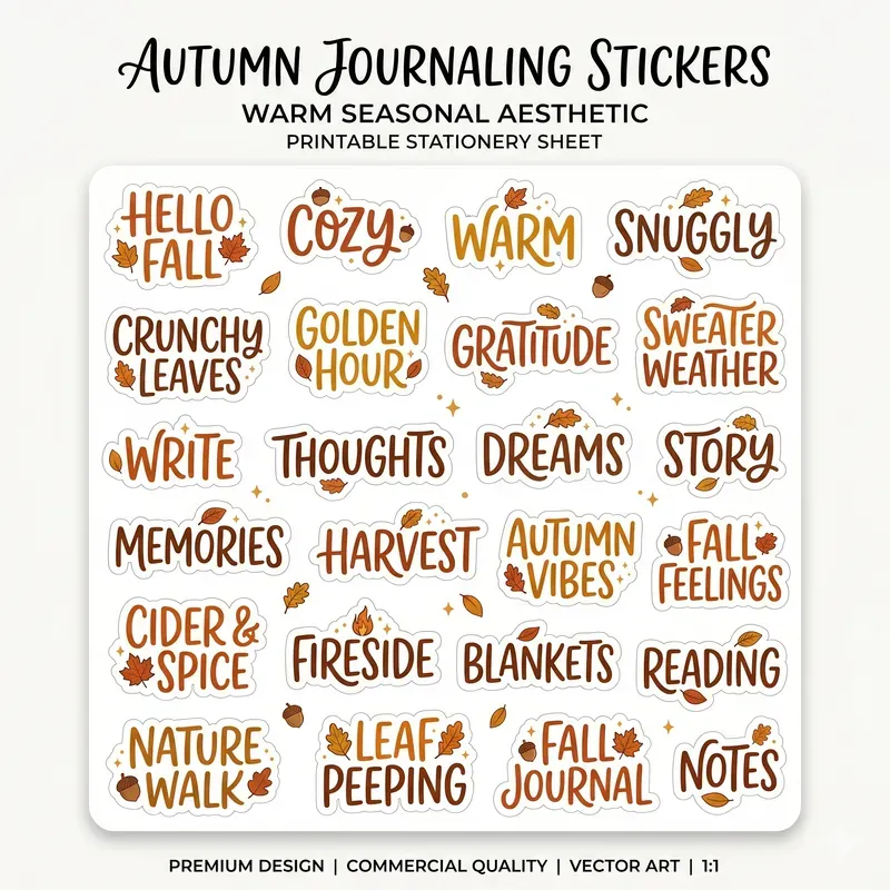 Journaling Word Stickers Generator