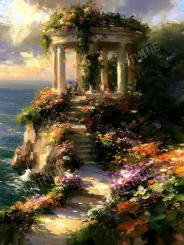 Romantic Sunset Cottage Wall Art