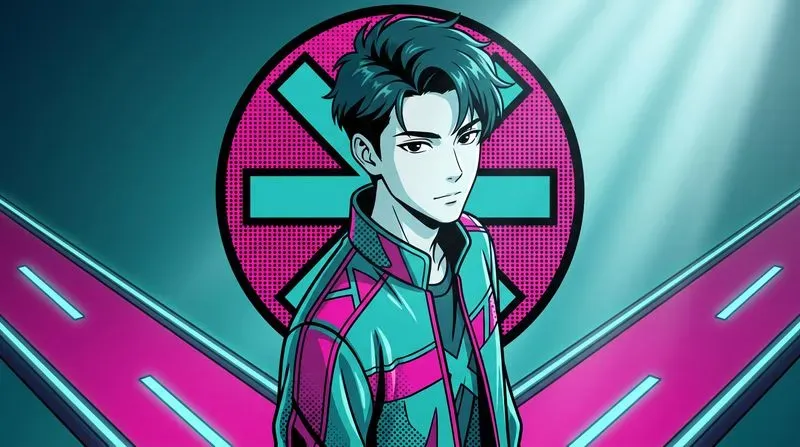 Anime Pop Art Emblem Characters