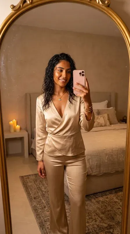 The Warm Bedroom Mirror Selfie Series