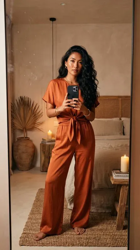 The Warm Bedroom Mirror Selfie Series