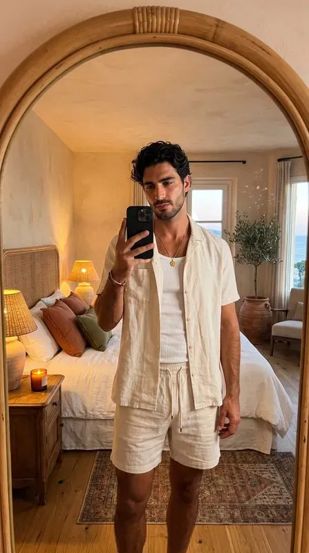 The Warm Bedroom Mirror Selfie Series