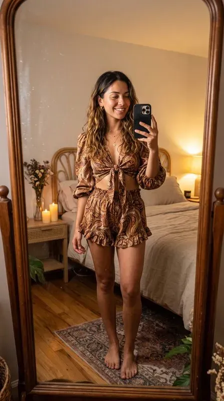 The Warm Bedroom Mirror Selfie Series