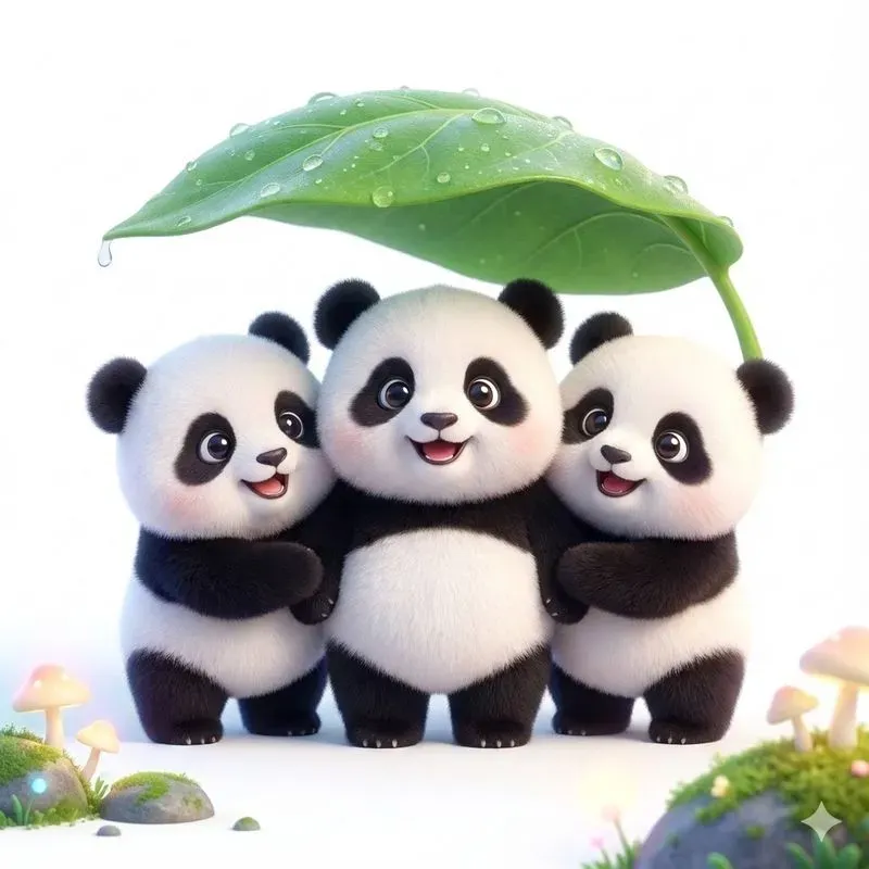 Ultracute Fantasy Animals Under Leaves