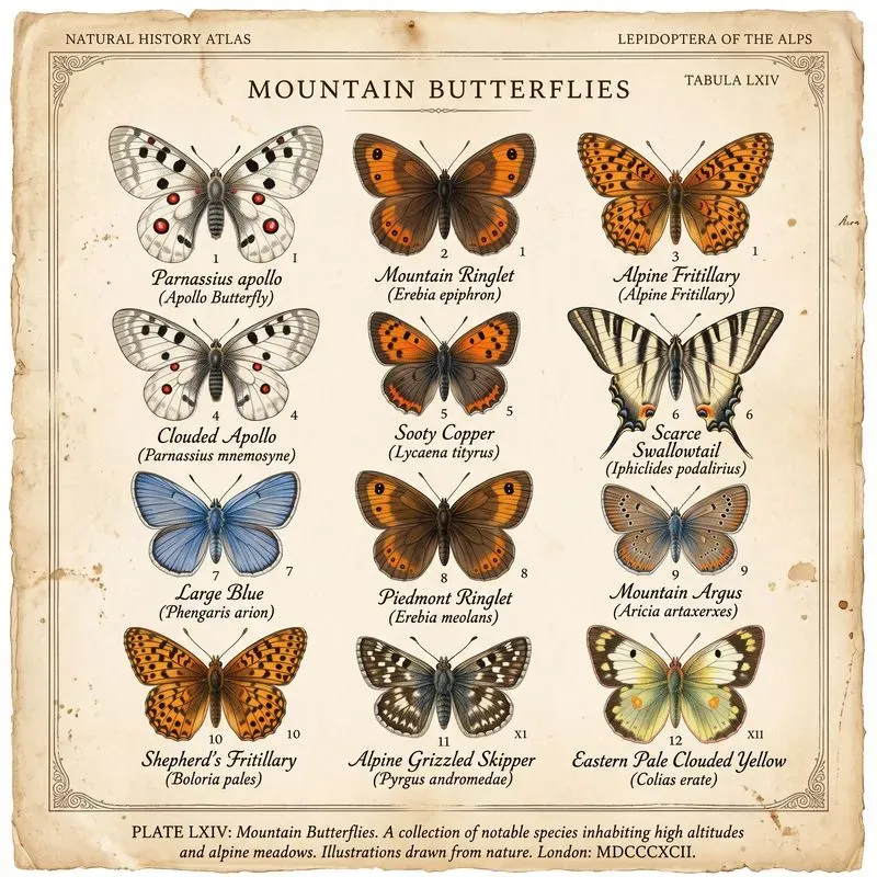 Vintage World Butterflies Atlas Creators