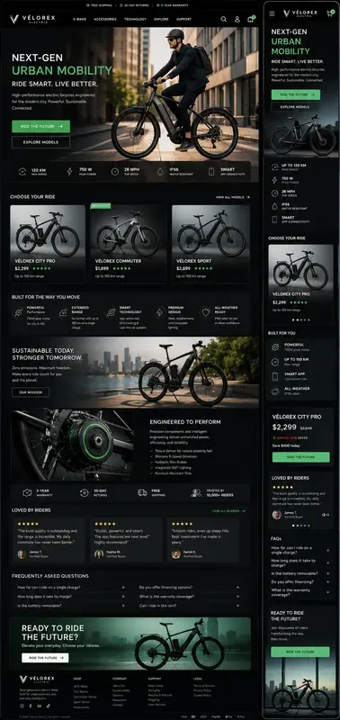 Cinematic Ecommerce Pages