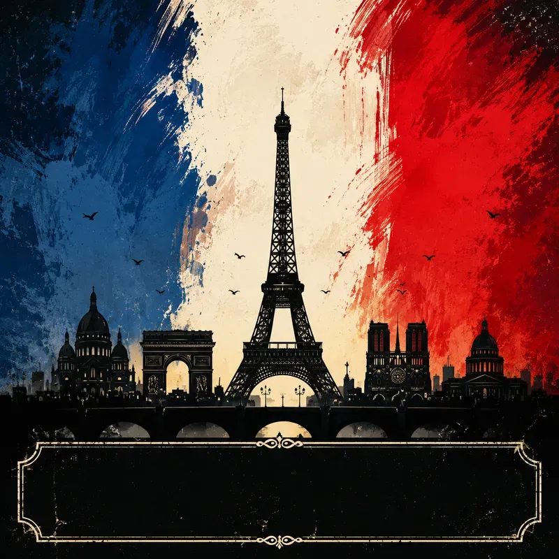 Vintage Brush Flag City Posters