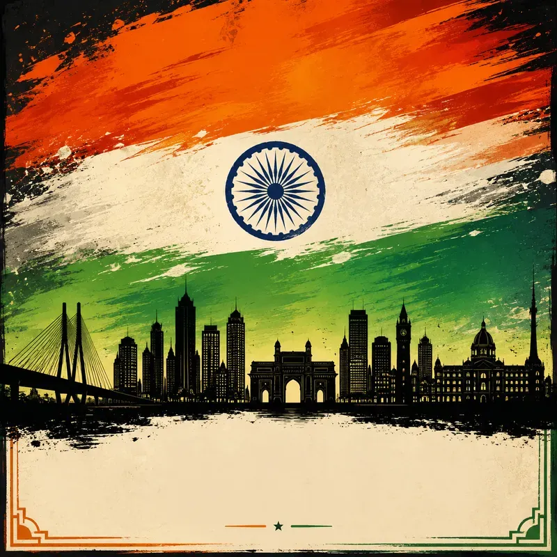 Vintage Brush Flag City Posters