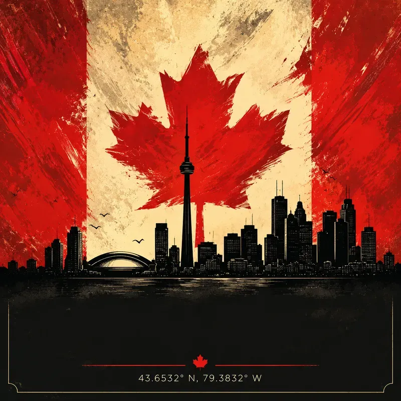 Vintage Brush Flag City Posters