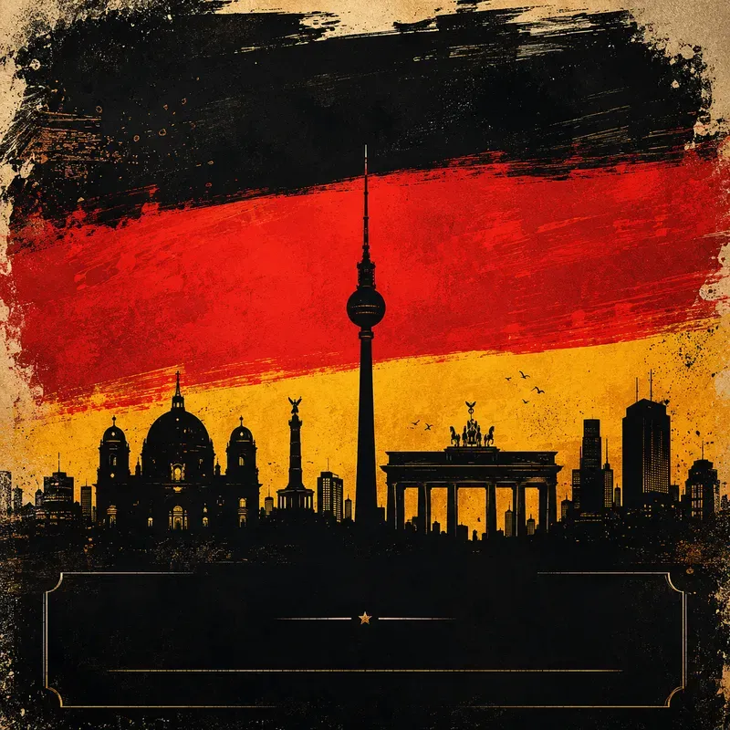 Vintage Brush Flag City Posters